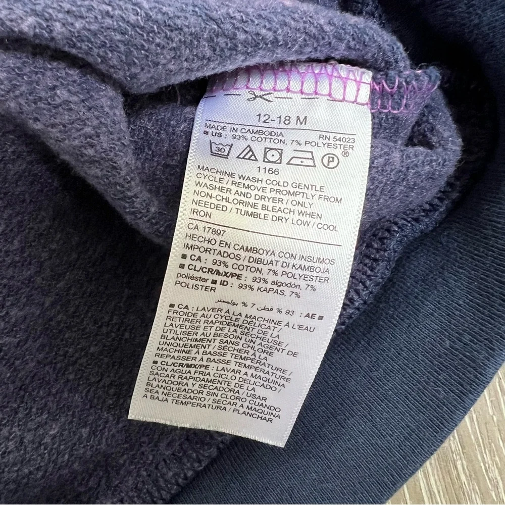 OLD NAVY TIE DYE OMBRE CREWNECK PULLOVER SWEATSHIRT 12-18MO